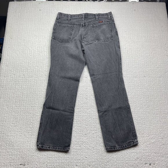 Vintage Rustler Jeans *36x30* Grey Pants Rancher Cowboy Tag Made In USA 90s Read - Picture 7 of 9